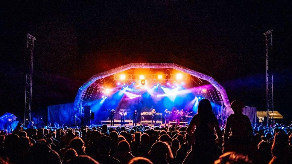 Stage at a Valley Fest