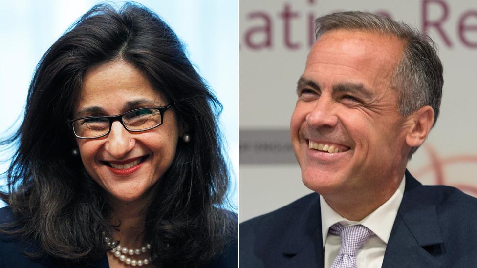 Nemat Shafik and Mark Carney