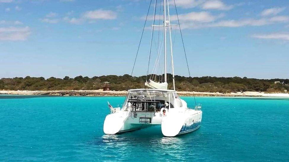 Blue Tattoo catamaran