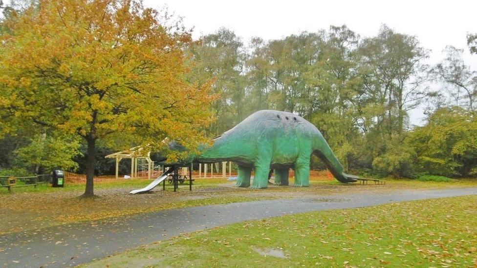 Dinosaur trail at Roarr! in Lenwade, Norfolk