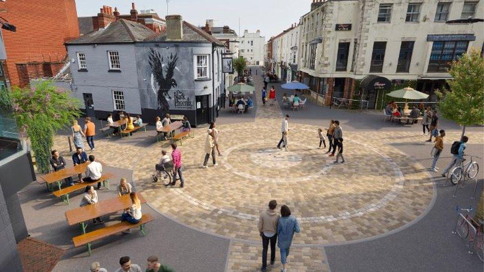 Artist's impression of the proposed square