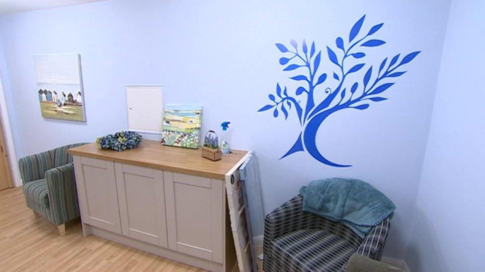 A room in Gellinudd Recovery Centre