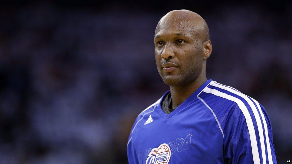 Lamar Odom on court