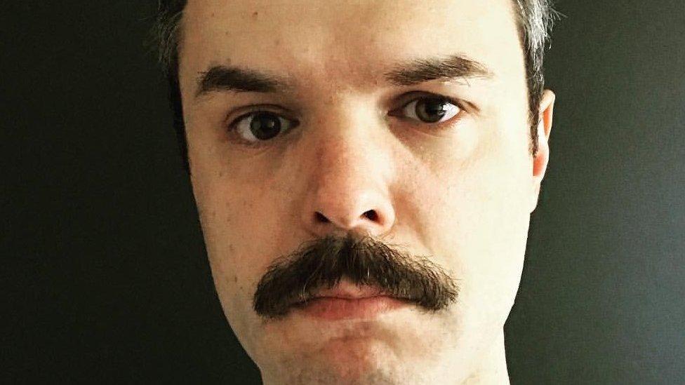 Alexander Kuzmin's photo of shaved his off beard, leaving a moustache.