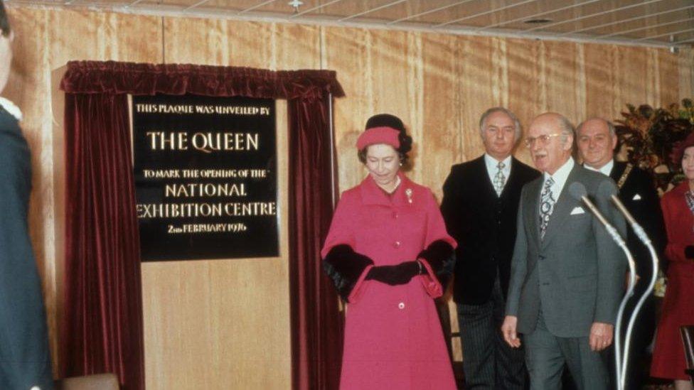 The Queen opening the NEC in 1976