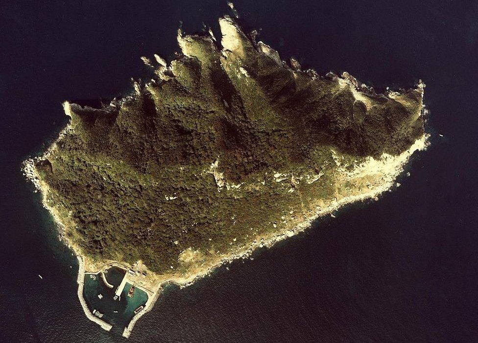 Aerial view of Okinoshima