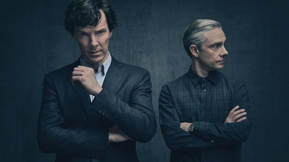 Benedict Cumberbatch and Martin Freeman in Sherlock