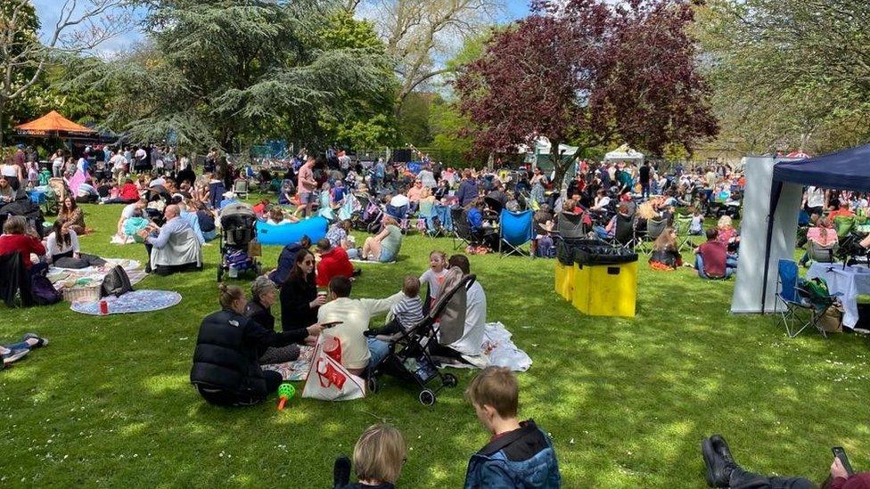 celebrations in Victoria Park, Portsmouth