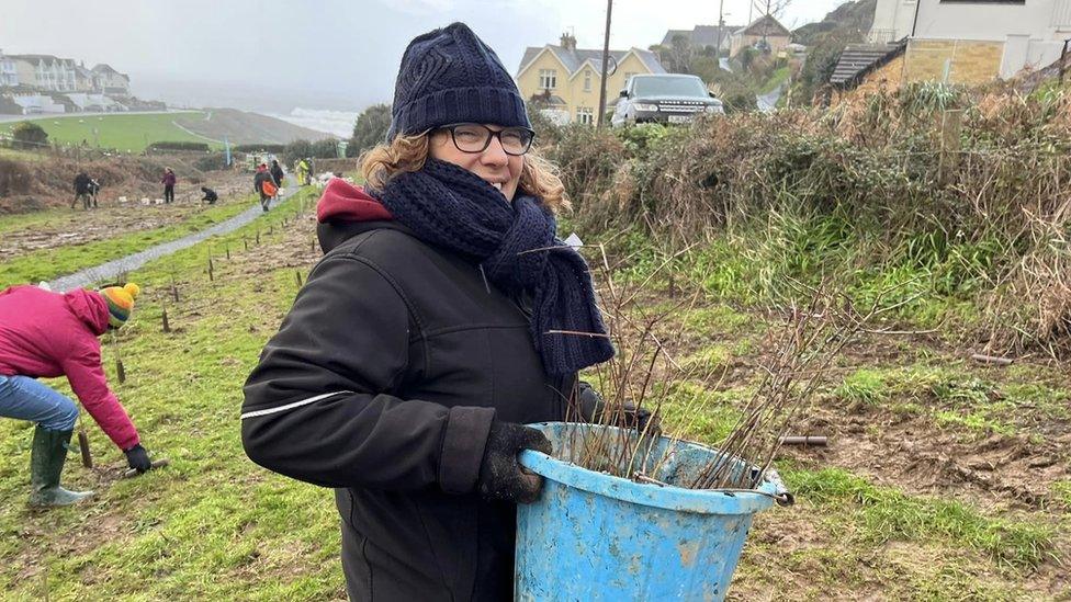 Tree planting at Woolacombe