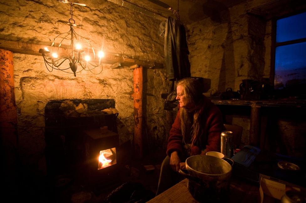 Sarah Maitland in Black Hill of Bush bothy