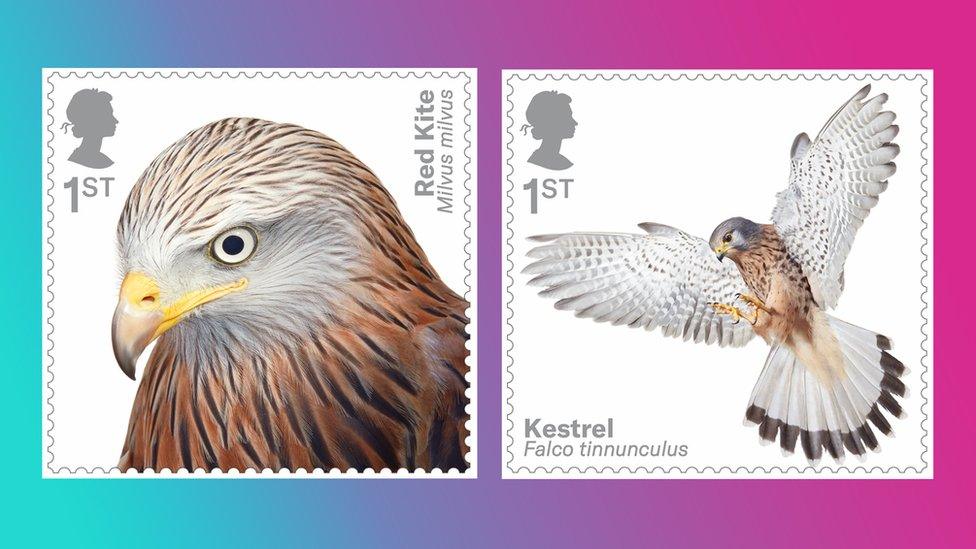 Two of the stamps.