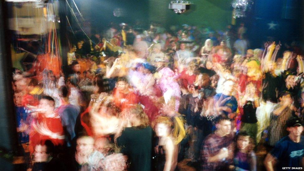 People dancing in a club