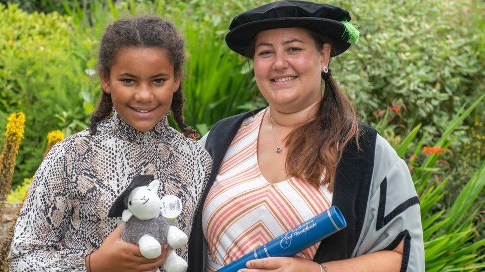 Joanne and her daughter Ida May at the award ceremony