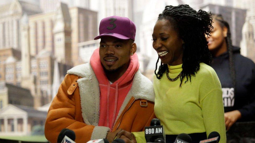 Chance the Rapper and Amara Enyia