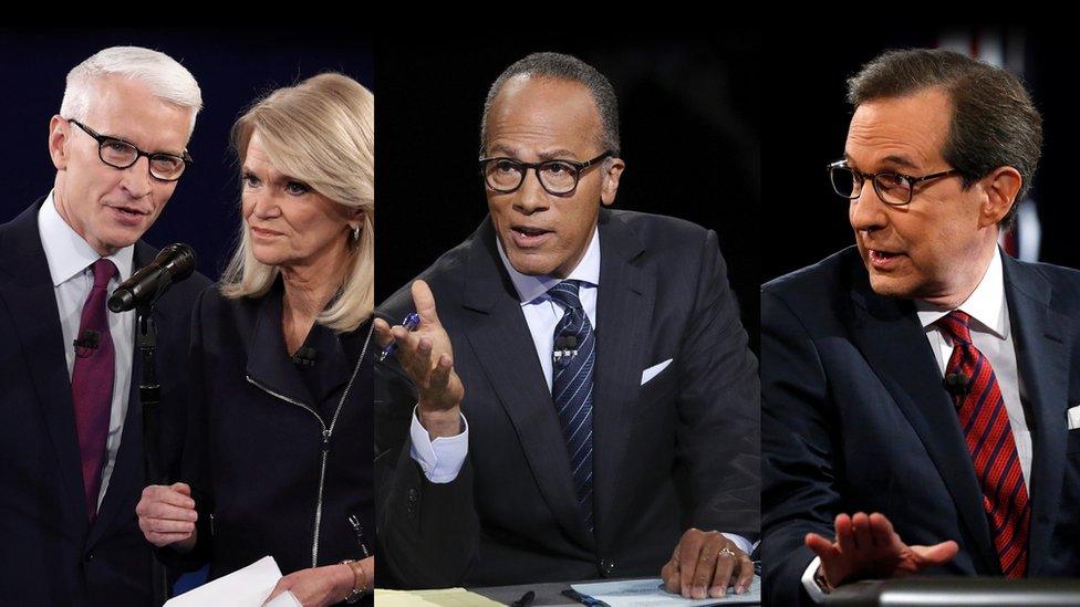 Anderson Cooper, Martha Raddatz, Lester Holt, Chris Wallace