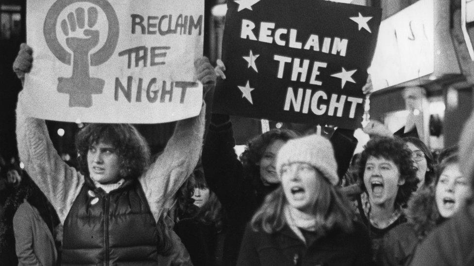 Reclaim the Night march in Soho, 1979