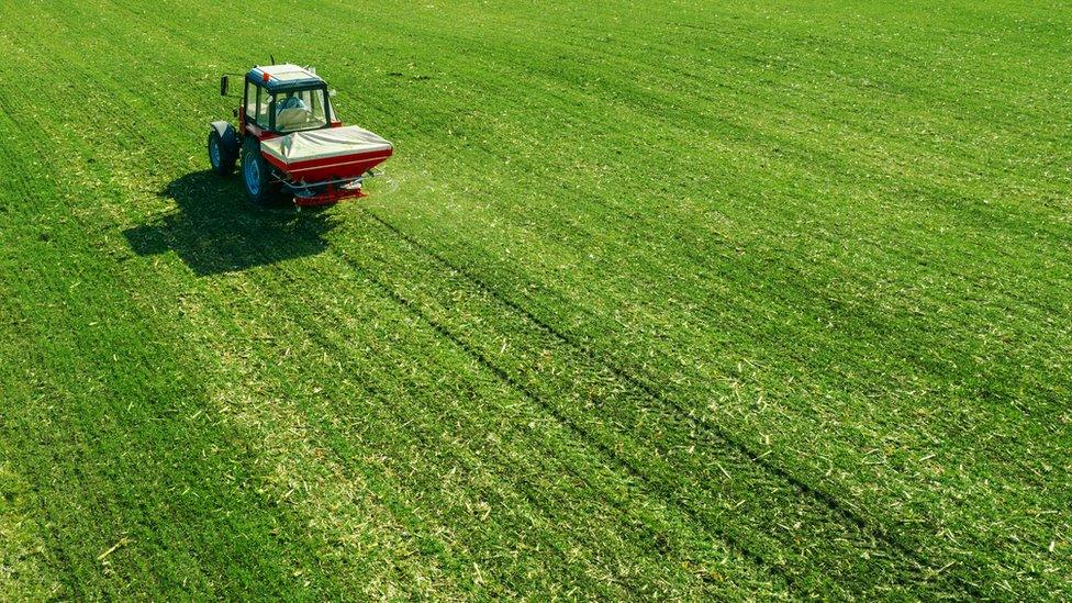 field being fertilised