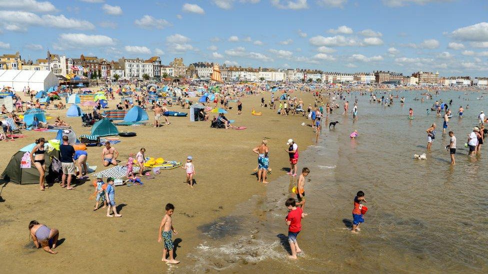 A busy beach