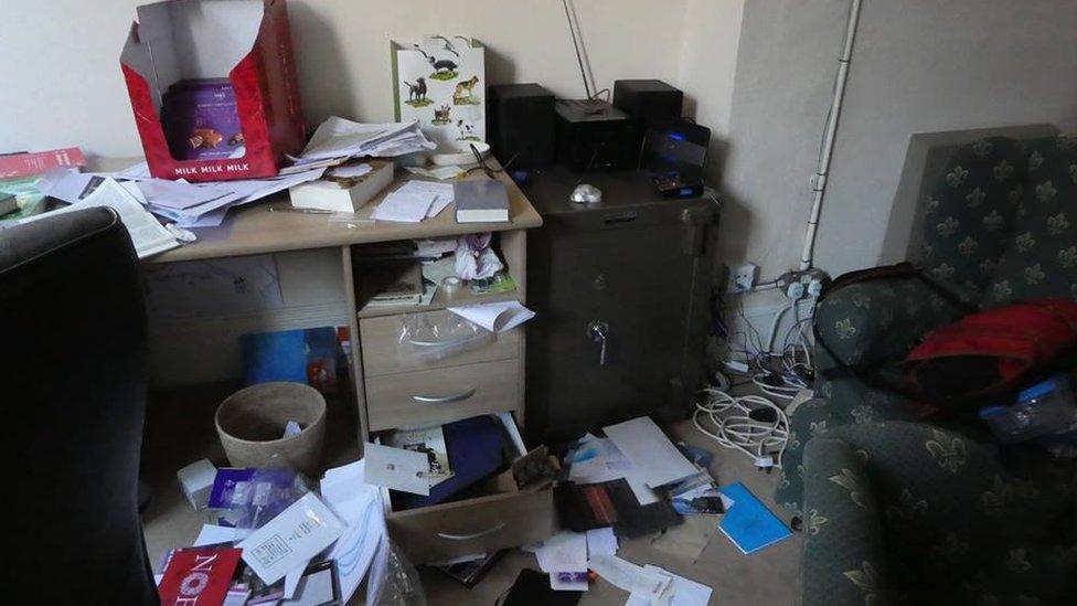 The ransacked office