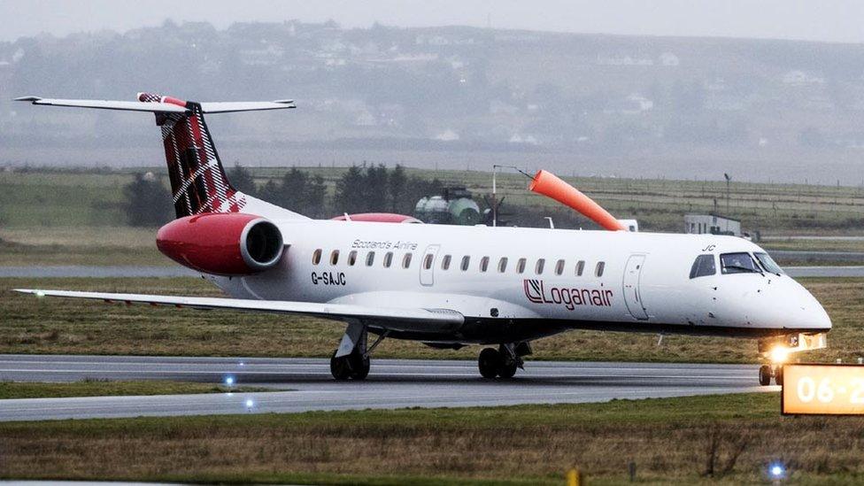 Loganair Embraer plane