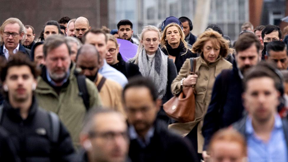 Commuters in London