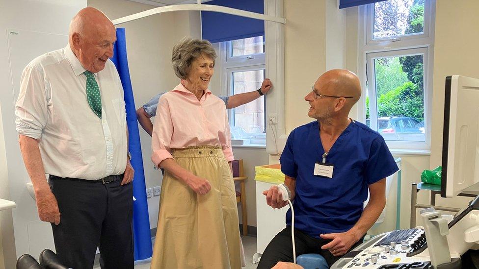 Duke and Duchess of Devonshire at the official opening of the Community Diagnostic Centre in Matlock