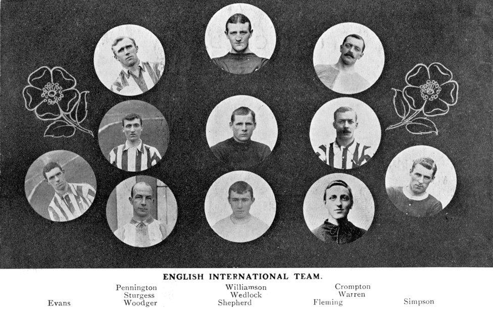 England football team in 1911