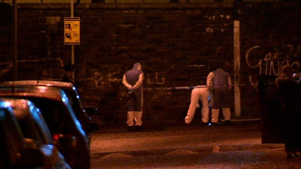 Scene of shooting at Forest Street in west Belfast