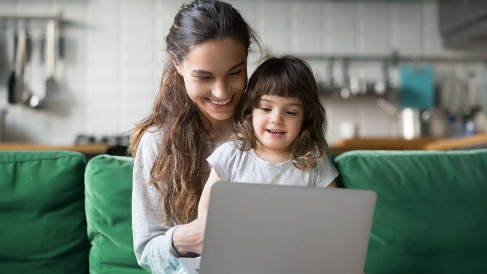 Child on a screen