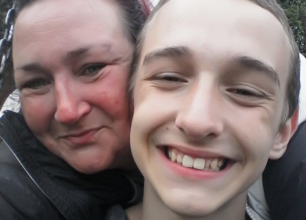 Alfie with his mum Rebecca