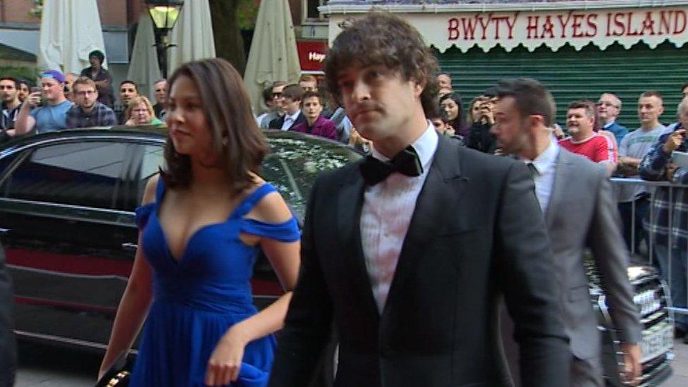 Casualty actor Lee Mead arrives on the red carpet