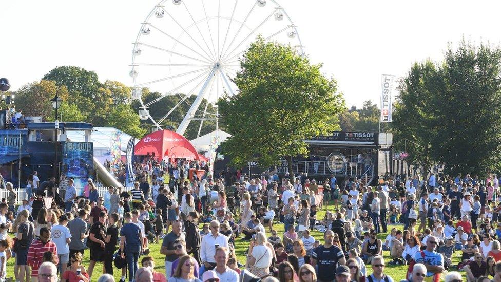 The fan zone in Harrogate