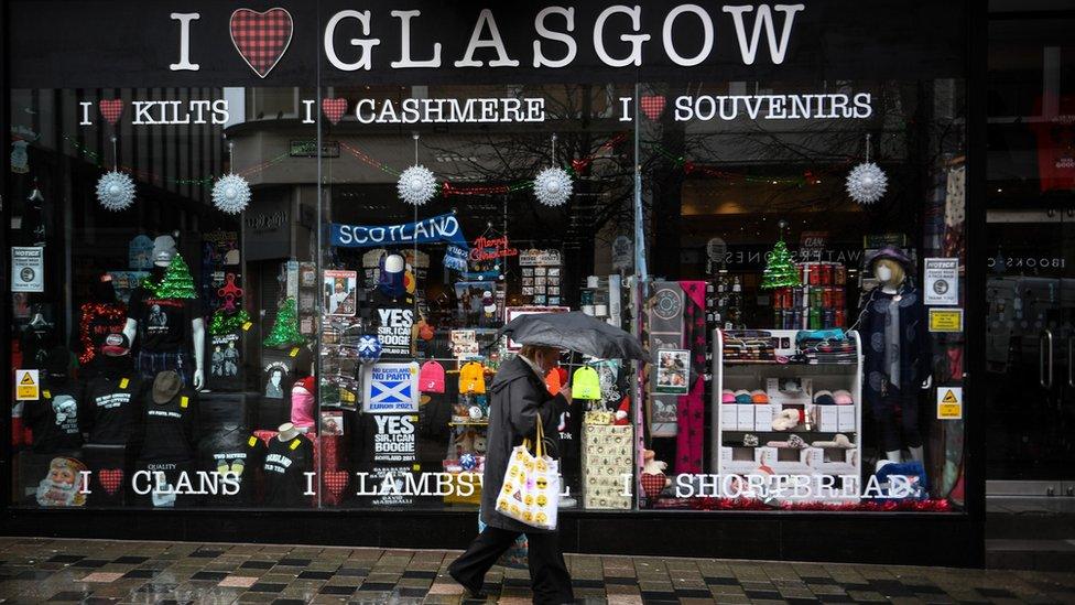 an I love Glasgow souvenir shop.