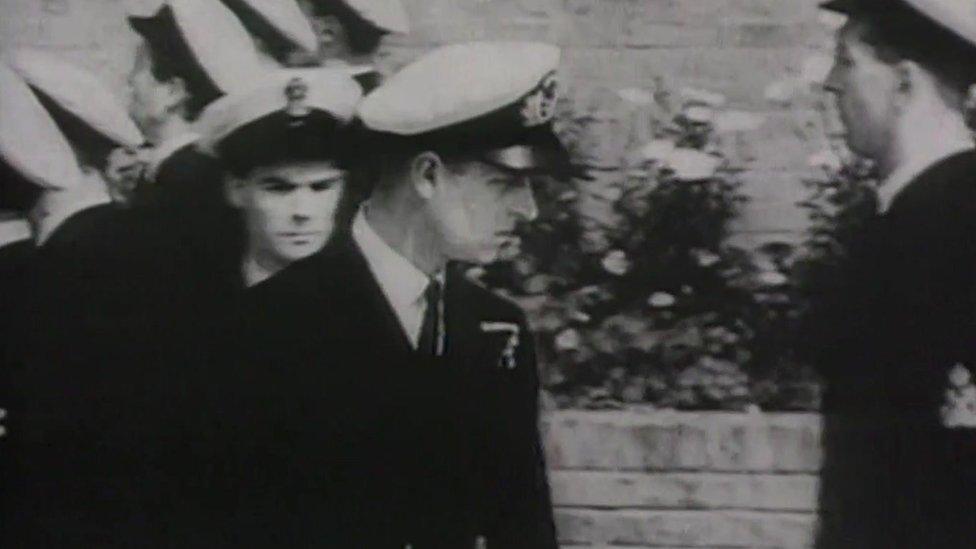 Prince Philip serving at Britannia Royal Naval College in Dartmouth