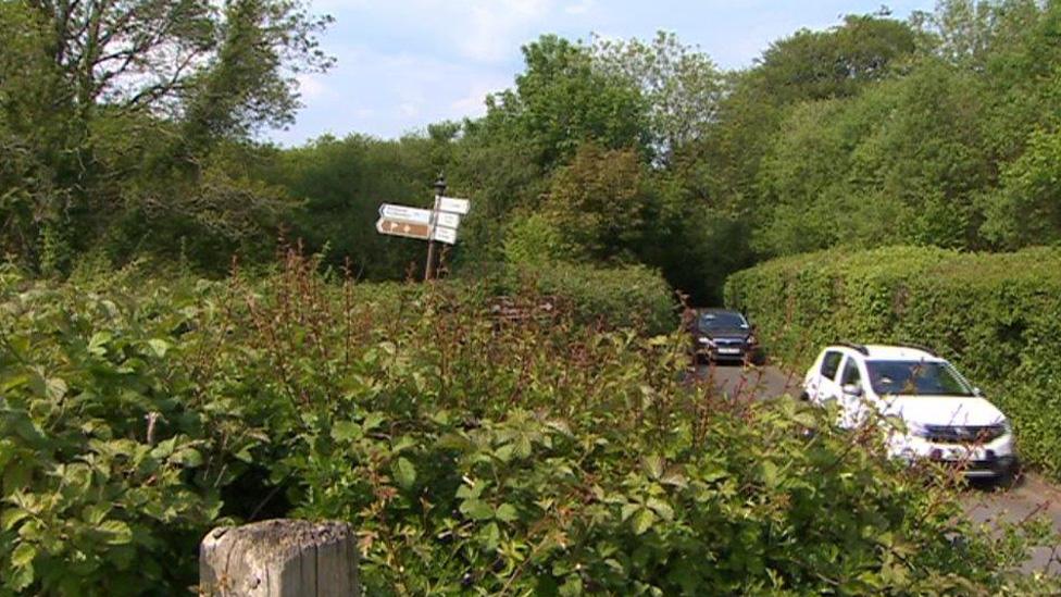 The existing road through the Vale