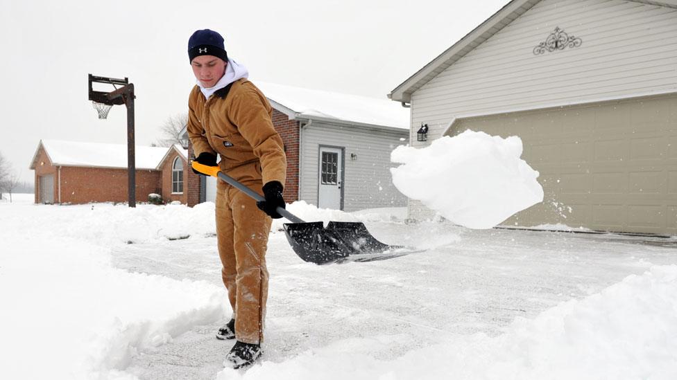 Digging out in Evansville, Indiana