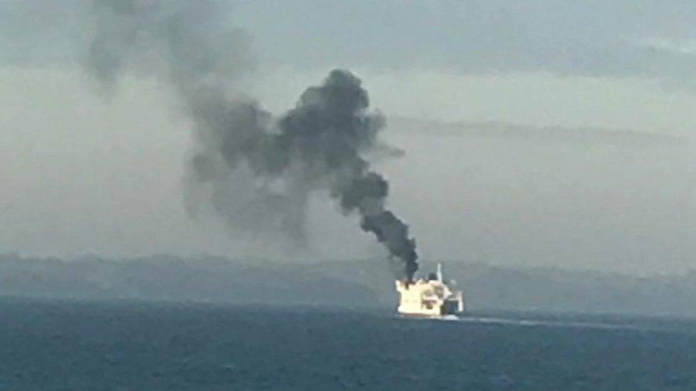 Fire on ferry