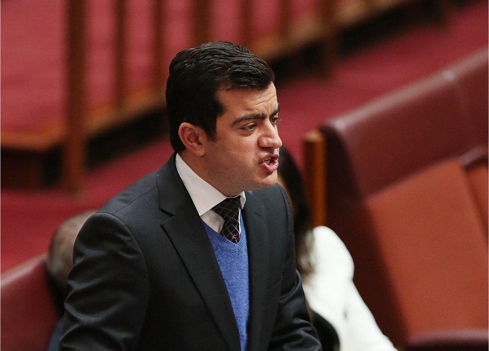 Senator Sam Dastyari during Senate question time on 7 July 2014