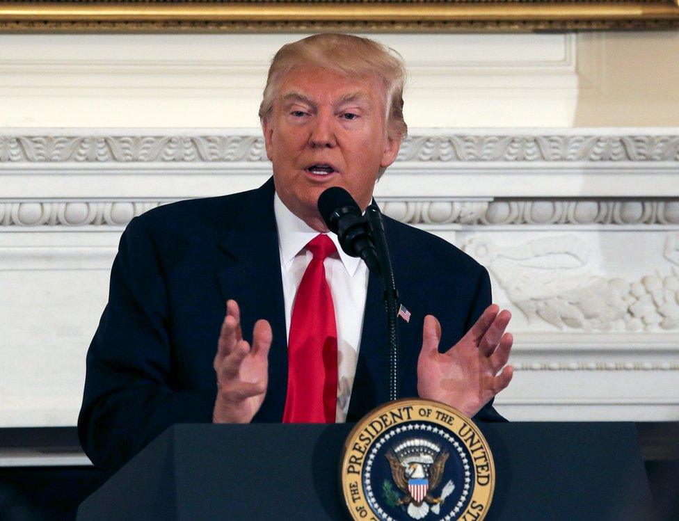 US President Donald Trump speaks at the National Governors Association meeting on 27 February, 2017