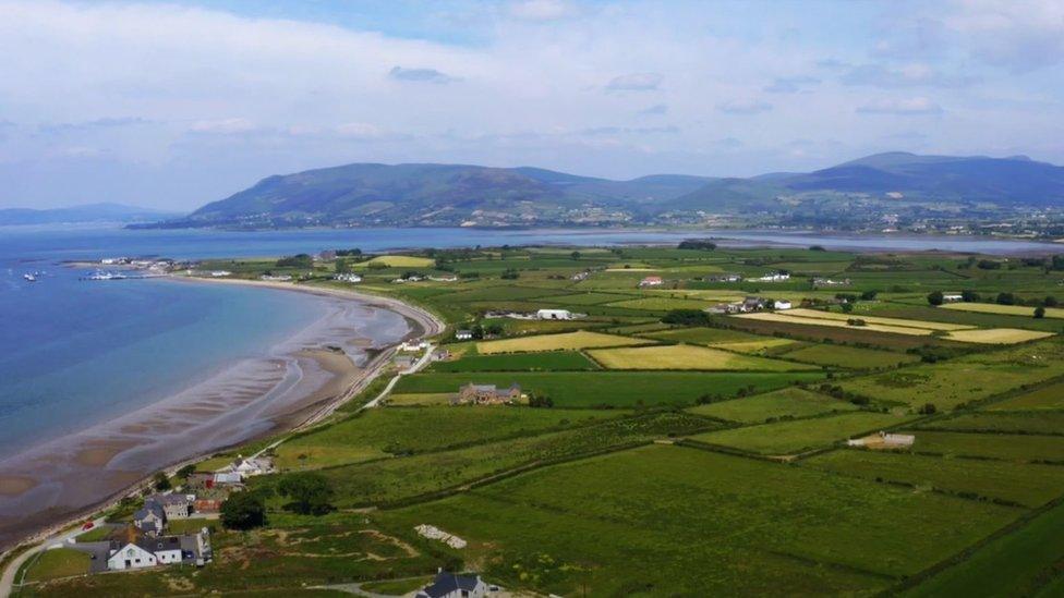 A landscape photo of Strangford Lough and Lecale