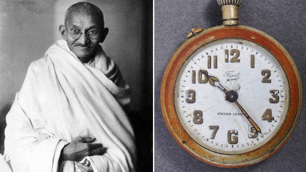 Mahatma Gandhi and his pocket watch