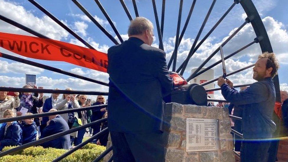 Actor Stephen Graham unveiled Whitwick Colliery disaster memorial, in Hugglescote, Leicestershire