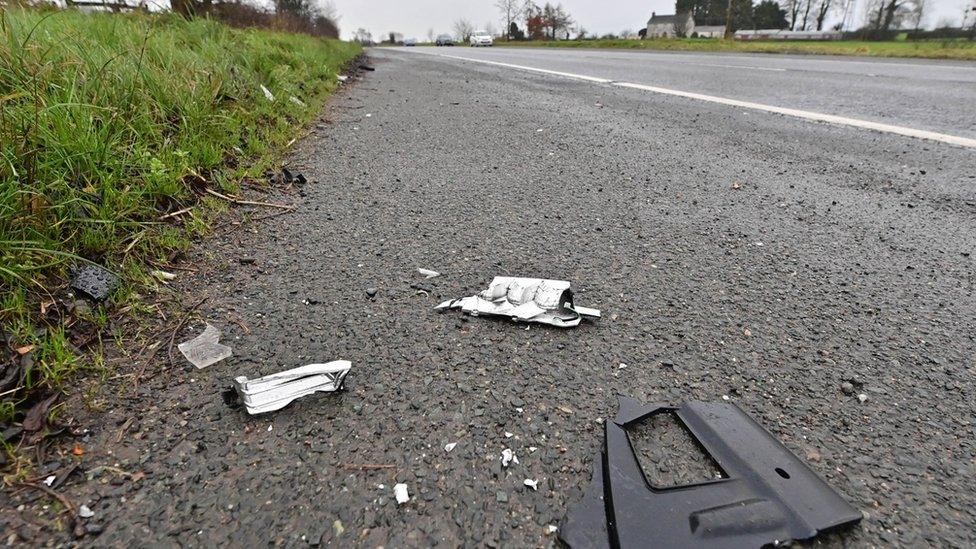 Crash debris at the site