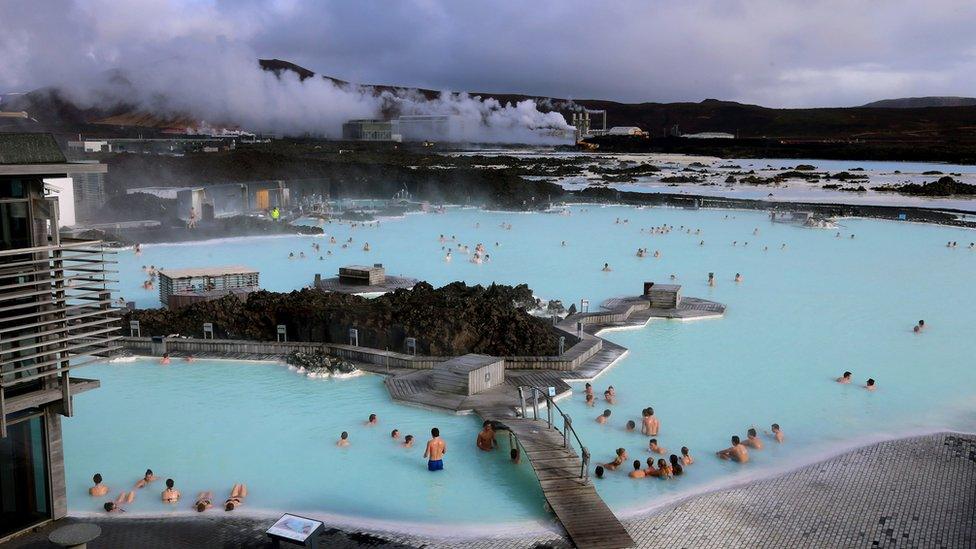 A view of the blue lagoon