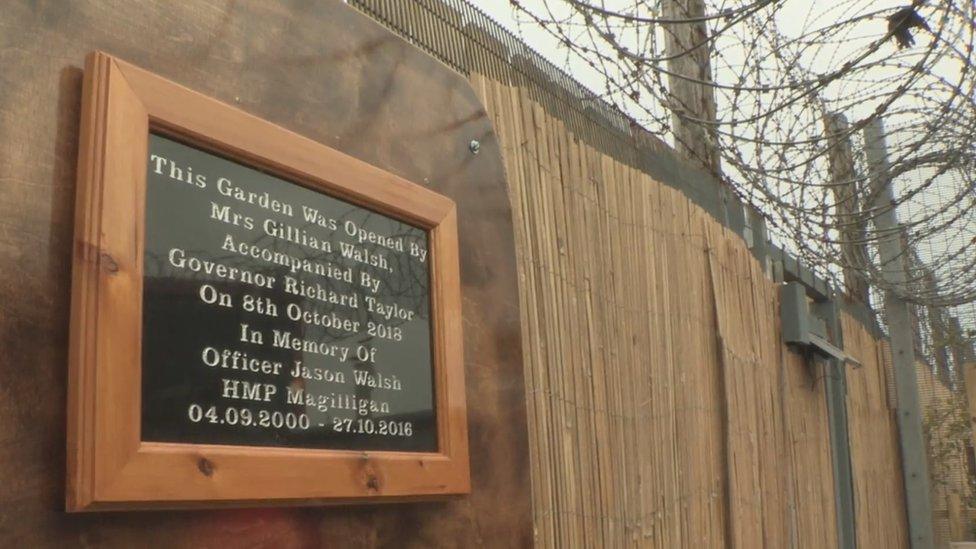 The garden is named after Jason Walsh, a prison officer who died after being hit by a car in 2016