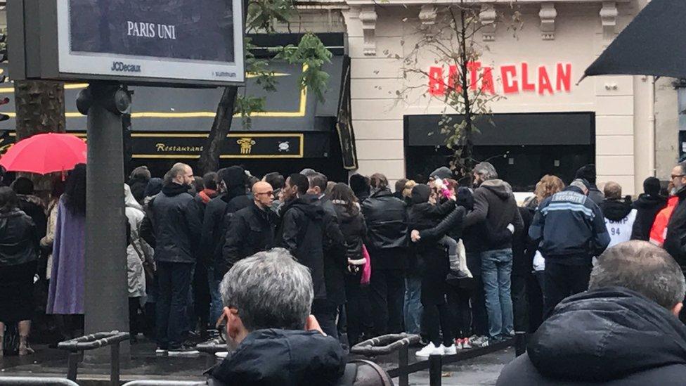 The Bataclan music hall in Paris, which re-opened in November 2016, a year after a deadly attack at the venue