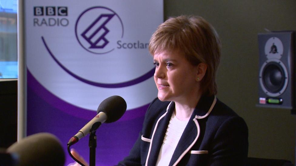 Nicola Sturgeon was speaking on the BBC's Good Morning Scotland