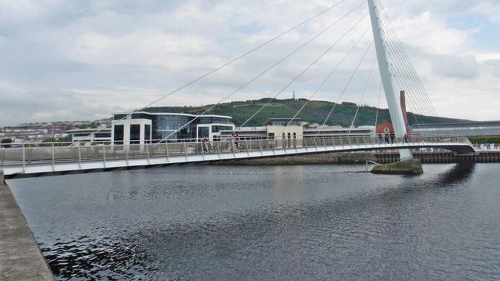 The Sail Bridge, Swansea Harbour