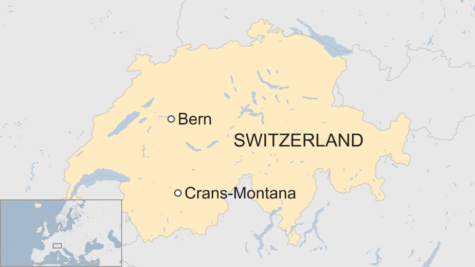 Map showing the resort and Bern