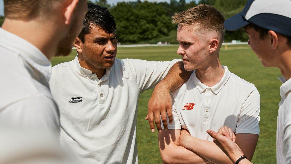 Adnan, Matthew and Harvey at Vernon Carus Cricket Club